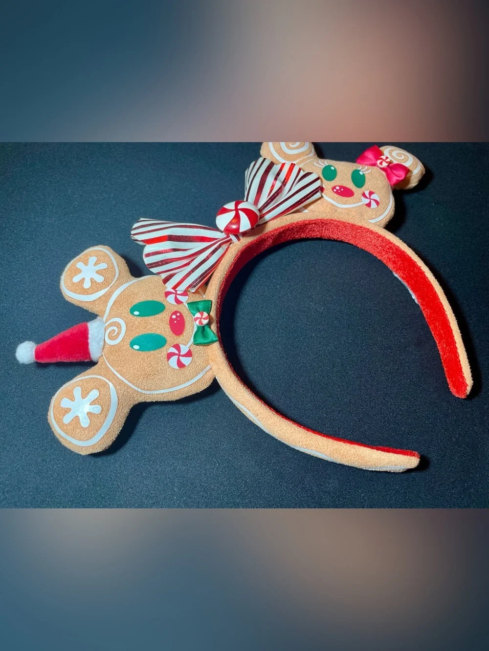Disney Parks holiday ears feature plush gingerbread Mickey & Minnie